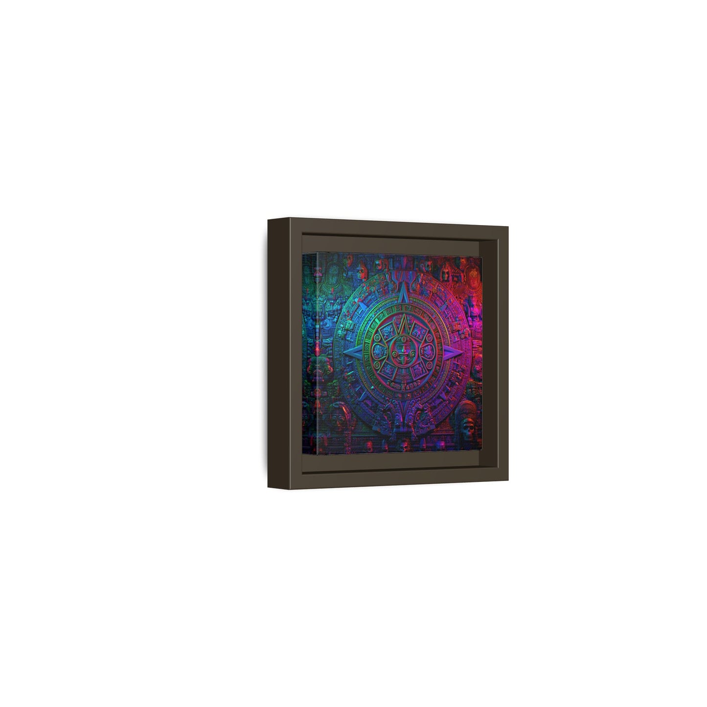 Aztec Mandala Wall Art - Colorful Cultural Decor