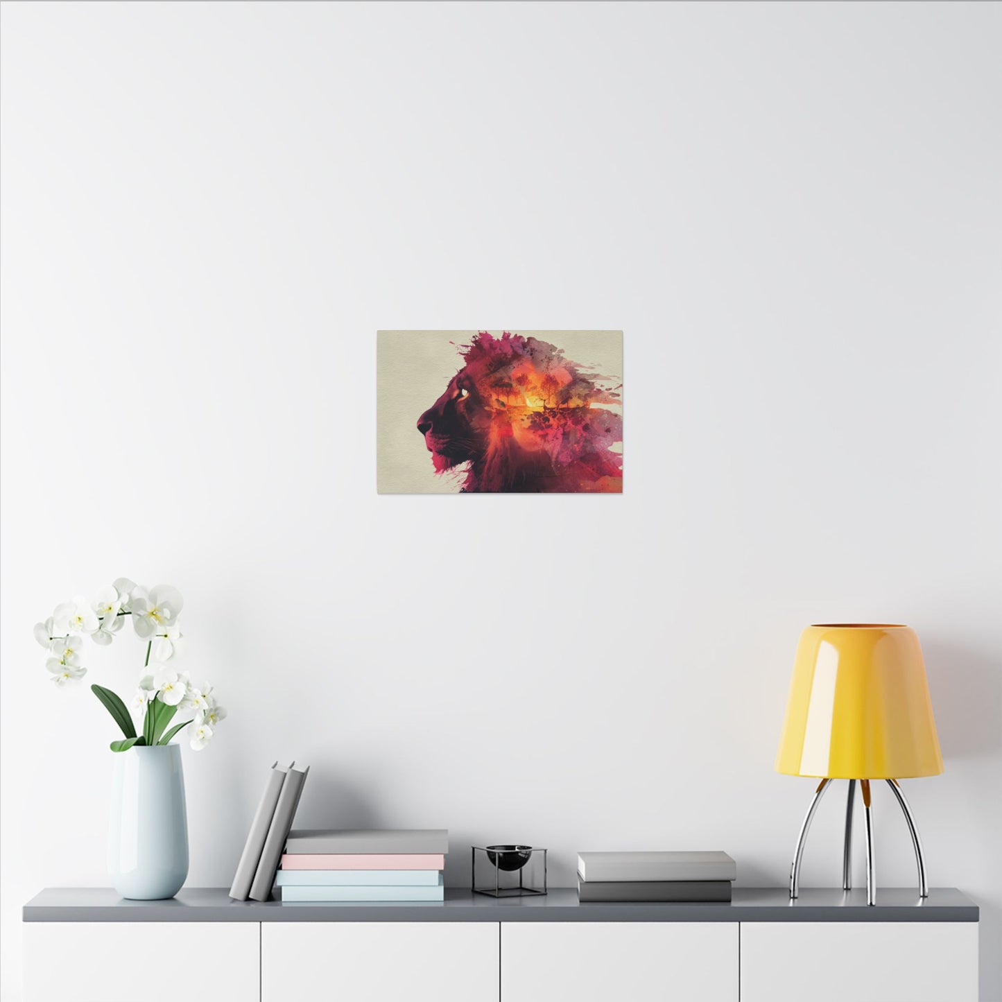 Majestic Lion Watercolor Art | Vibrant Animal Portrait