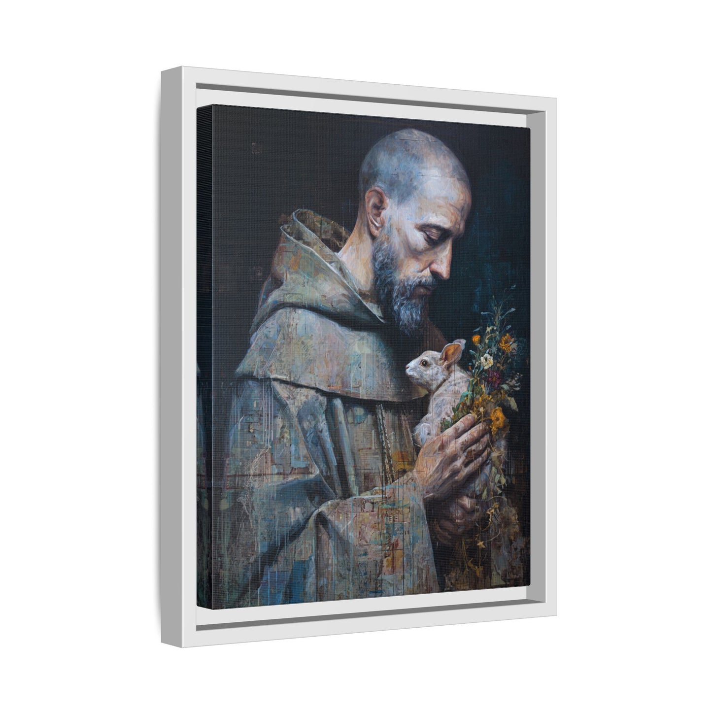 Saint Francis and Rabbit Artwork - Nature Inspired Wall Art