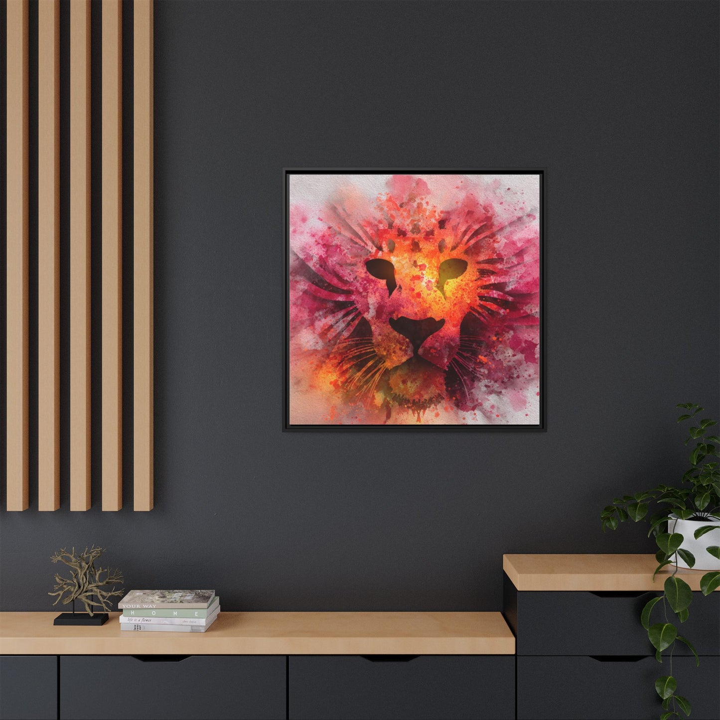 Vibrant Lion Watercolor Artwork | Animal Portrait