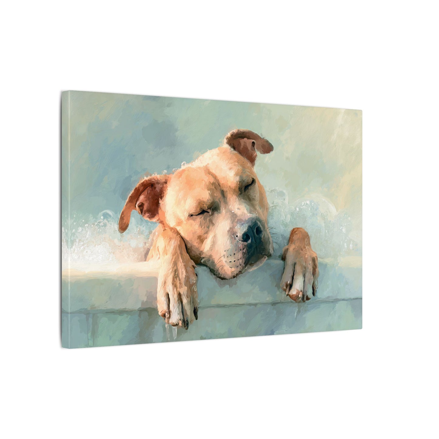 Cozy Dog Portrait | Serene Animal Artwork for Warm Spaces