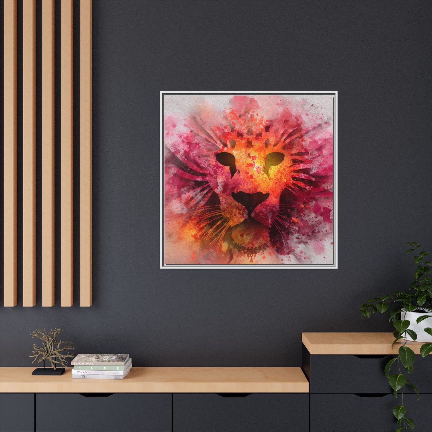 Vibrant Lion Watercolor Artwork | Animal Portrait