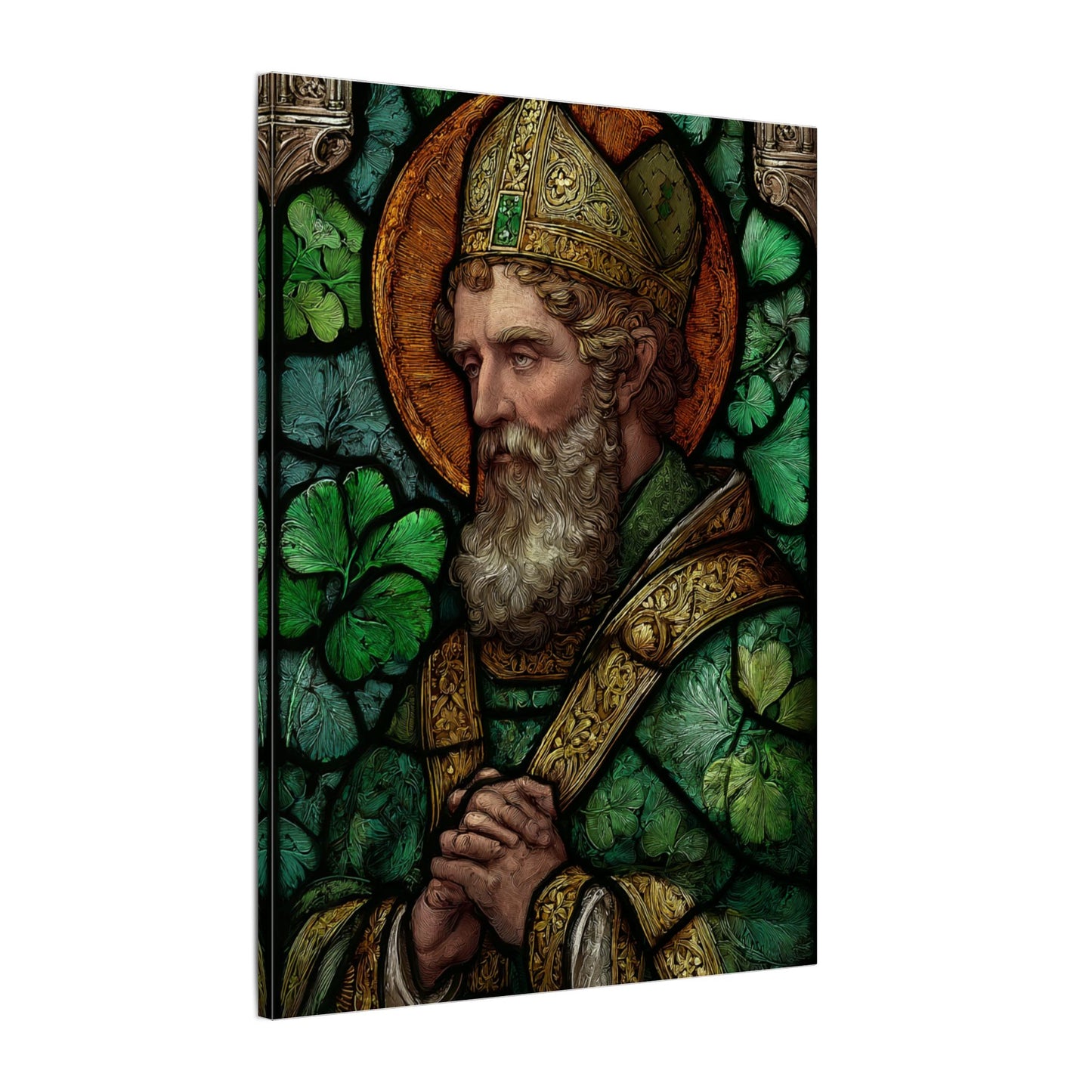Saint Artwork | Irish Heritage Art | Traditional Green Tones