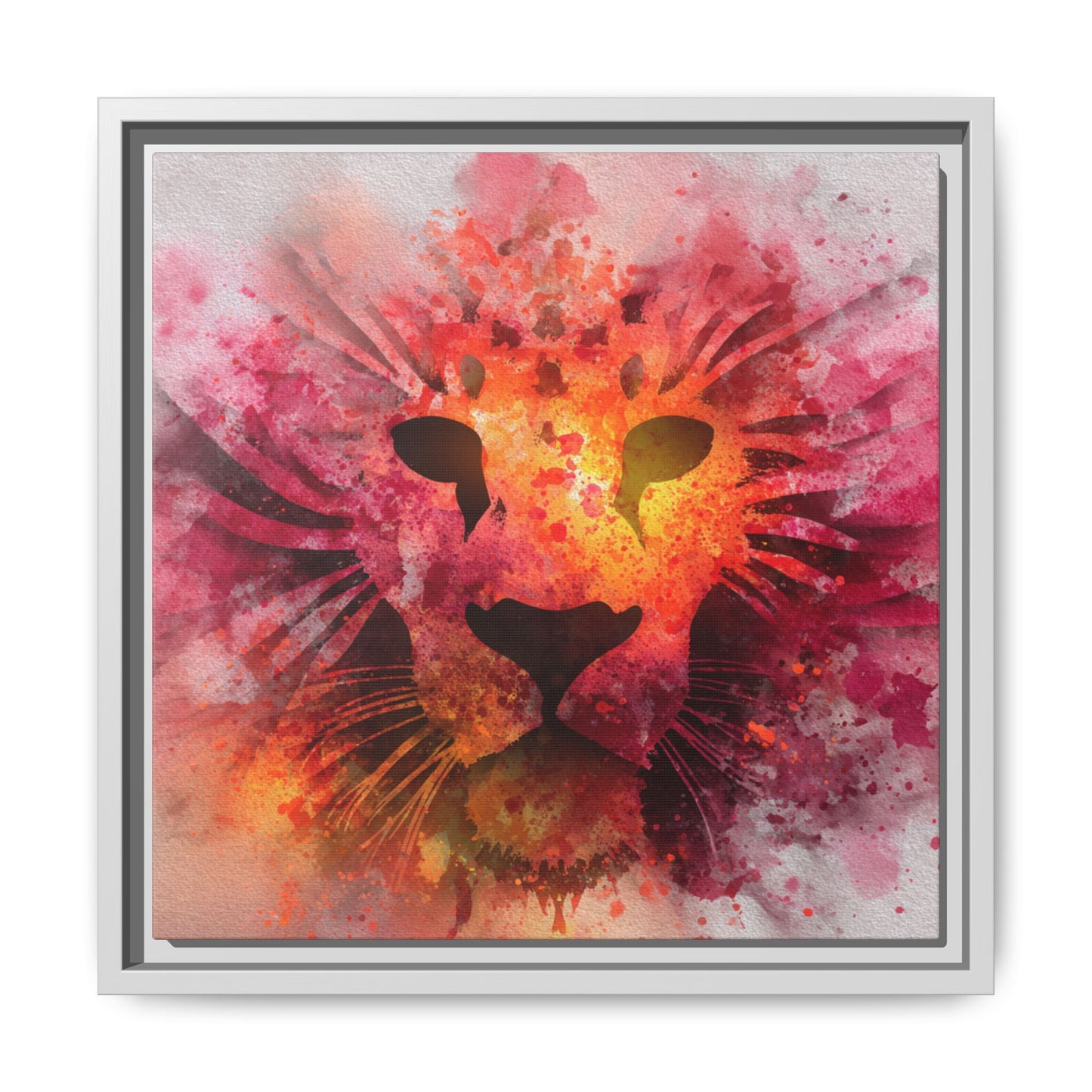Vibrant Lion Artwork – Bold Watercolor Print