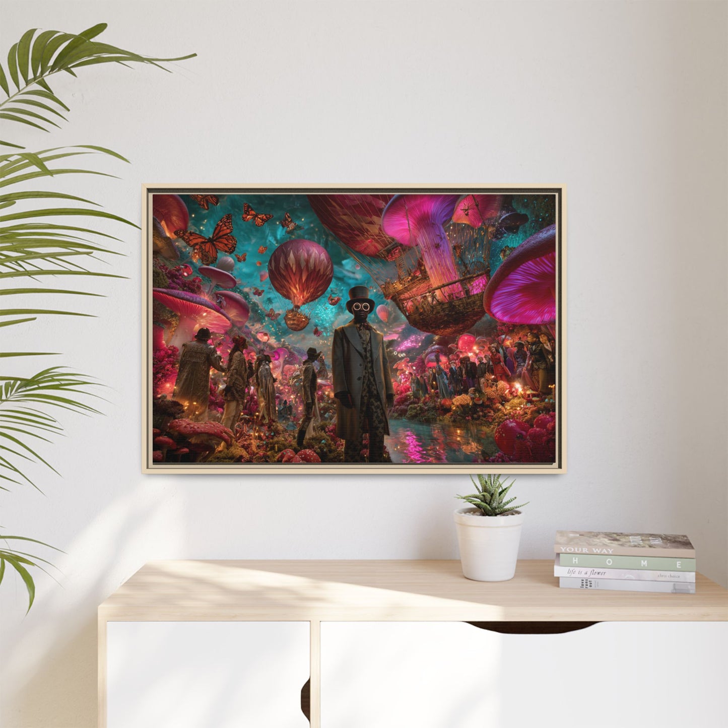 Whimsical Hot Air Balloon Fantasy Artwork | Surreal Landscape