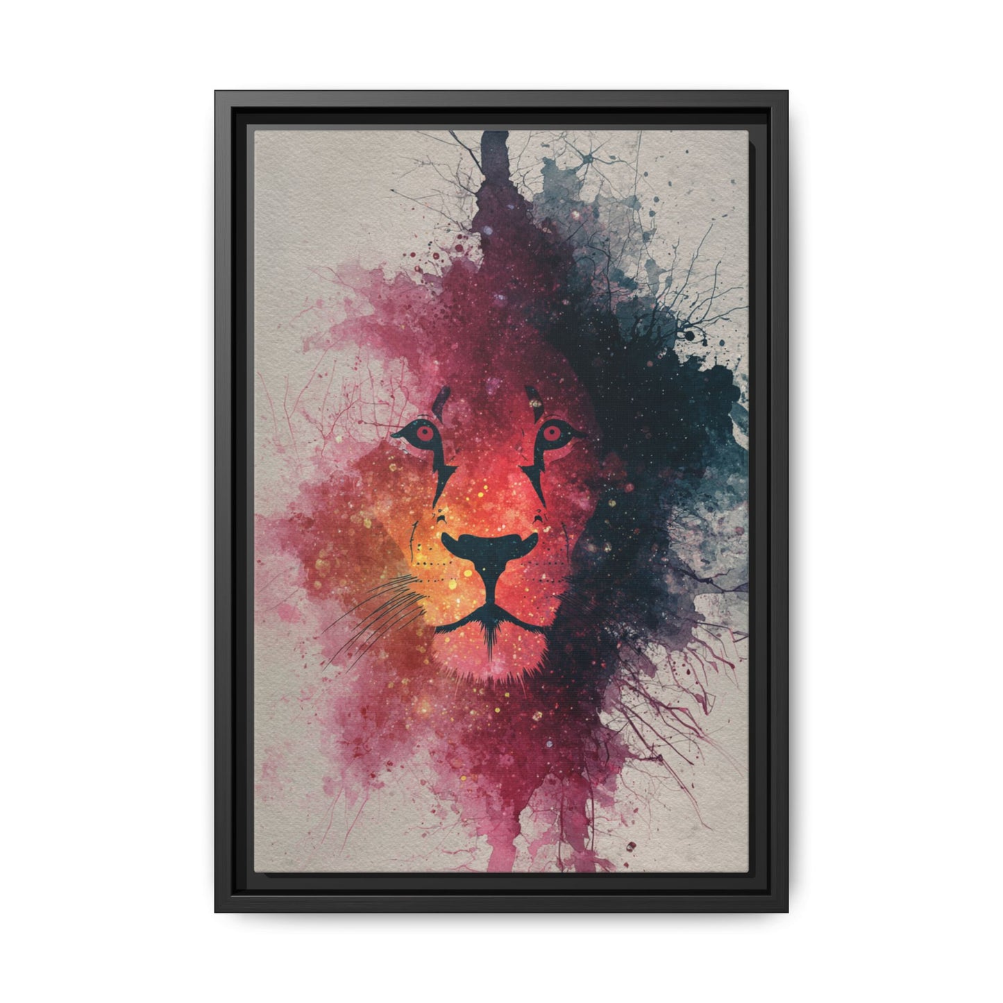 Majestic Lion Watercolor Art | Vibrant Animal Portrait
