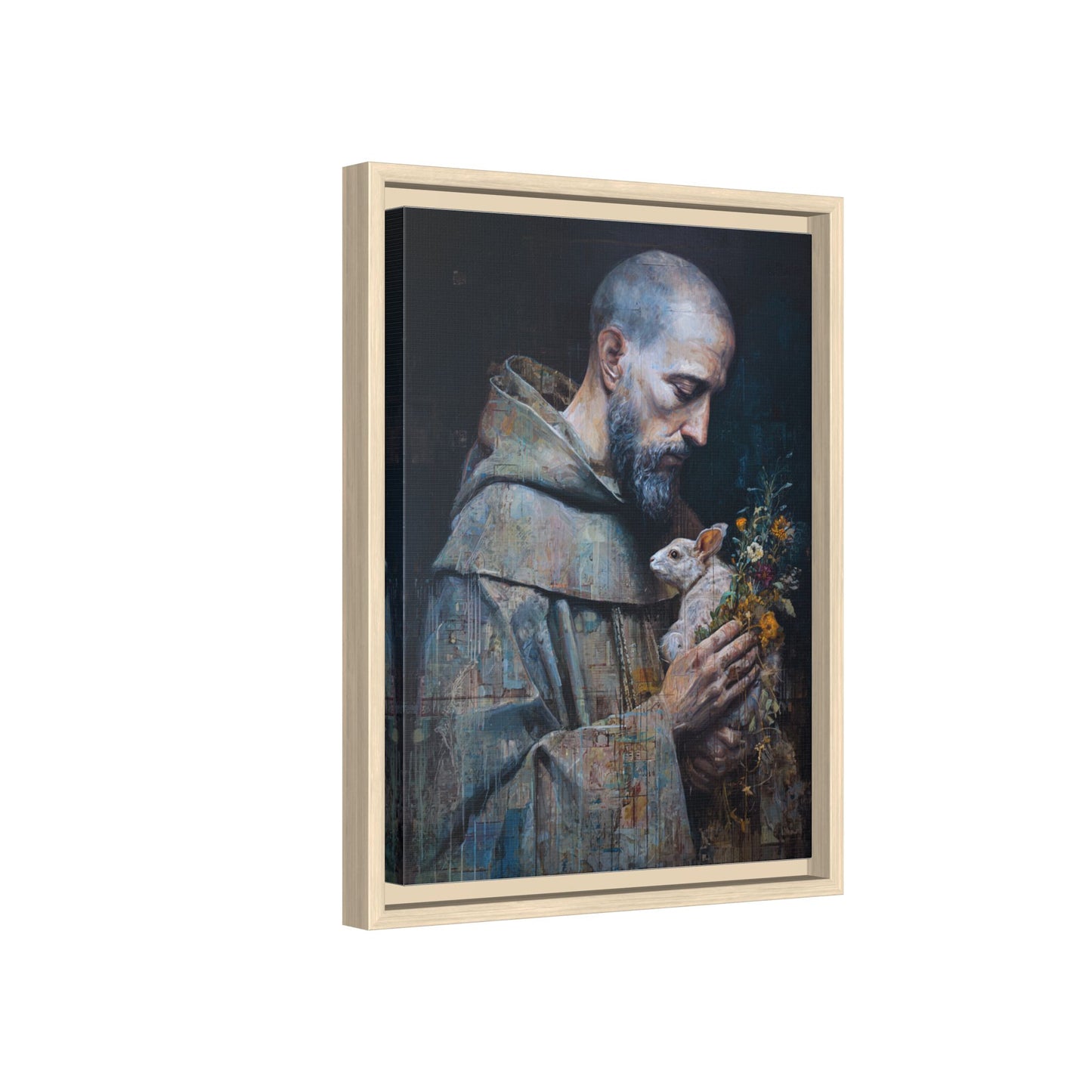 Saint Francis and Rabbit Artwork - Nature Inspired Wall Art