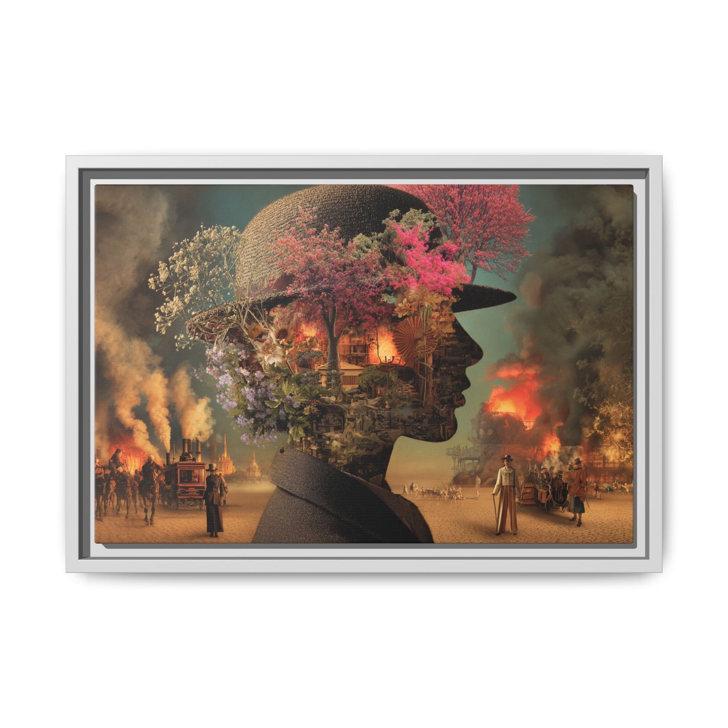 Surreal Botanical Portrait Art | Unique Digital Illustration
