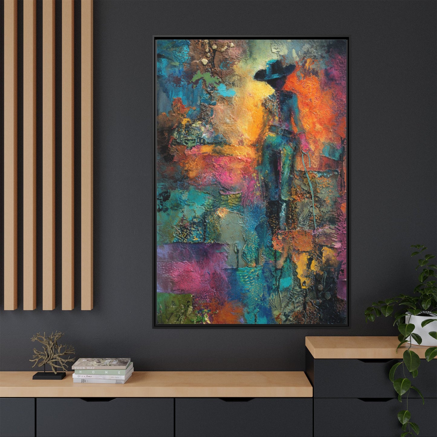 Abstract Cowgirl Art | Colorful Canvas Artwork