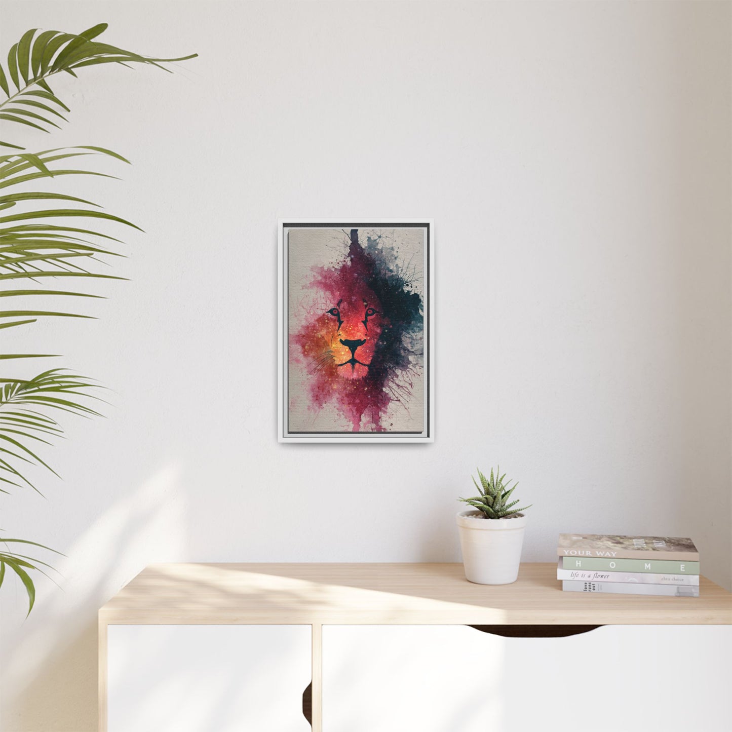 Majestic Lion Watercolor Art | Vibrant Animal Portrait