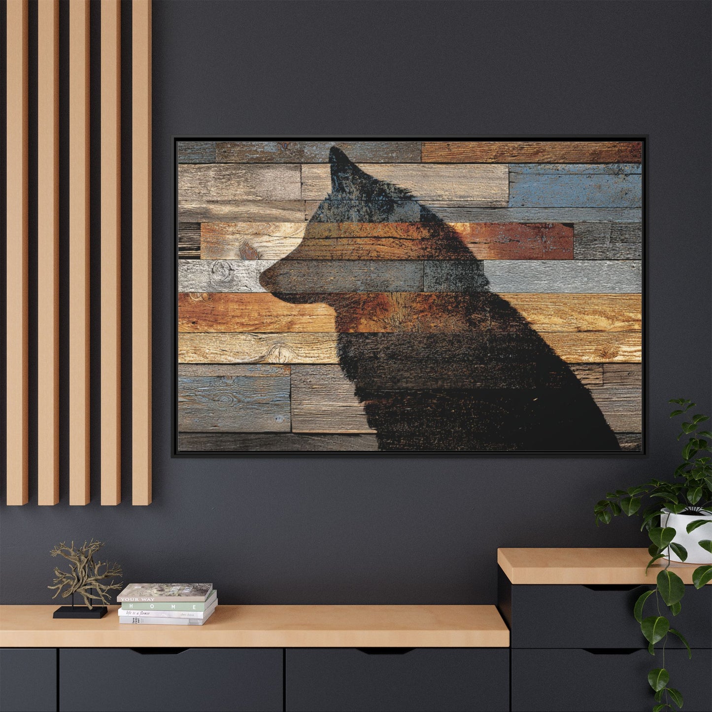 Rustic Wolf Silhouette Wall Art | Nature Inspired Decor