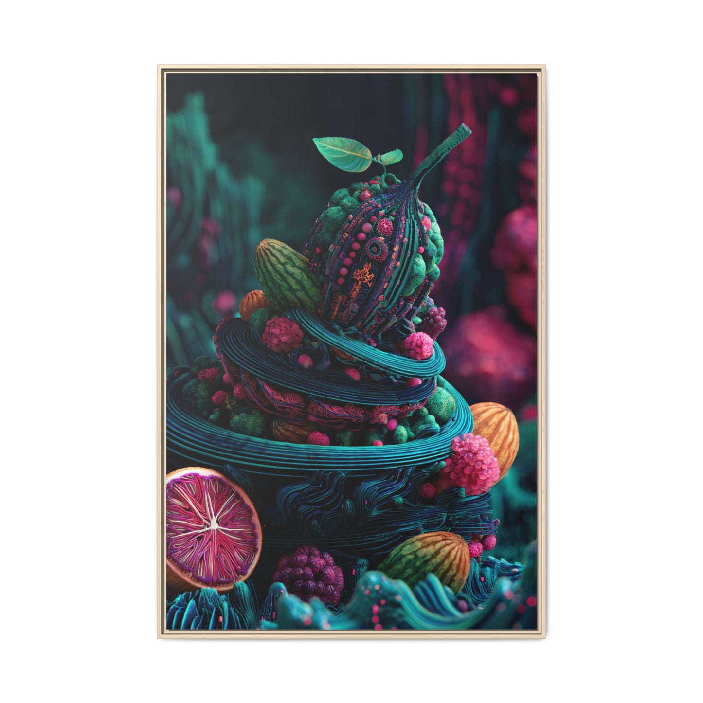 Surreal Fruit Fantasy Art - Vibrant Digital Design
