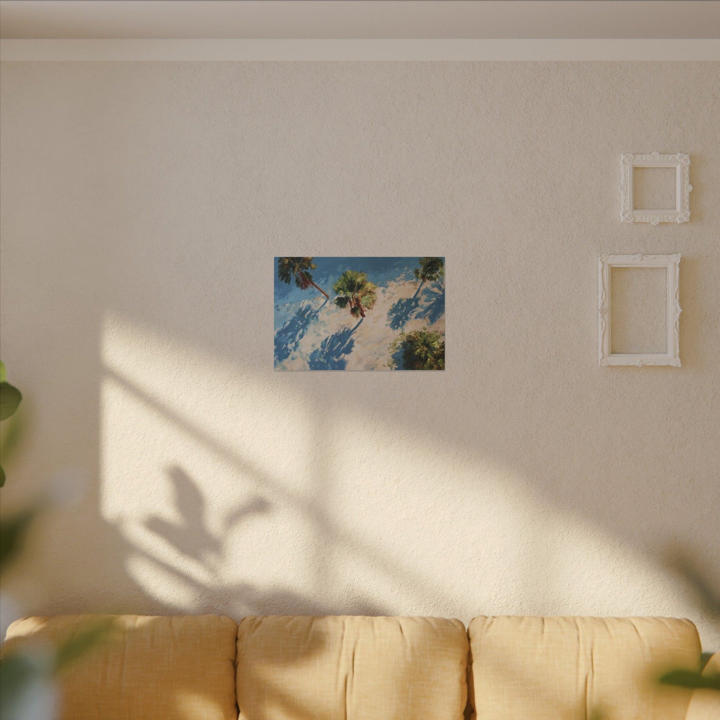 Tropical Palm Trees Artwork | Vibrant Coastal Landscape