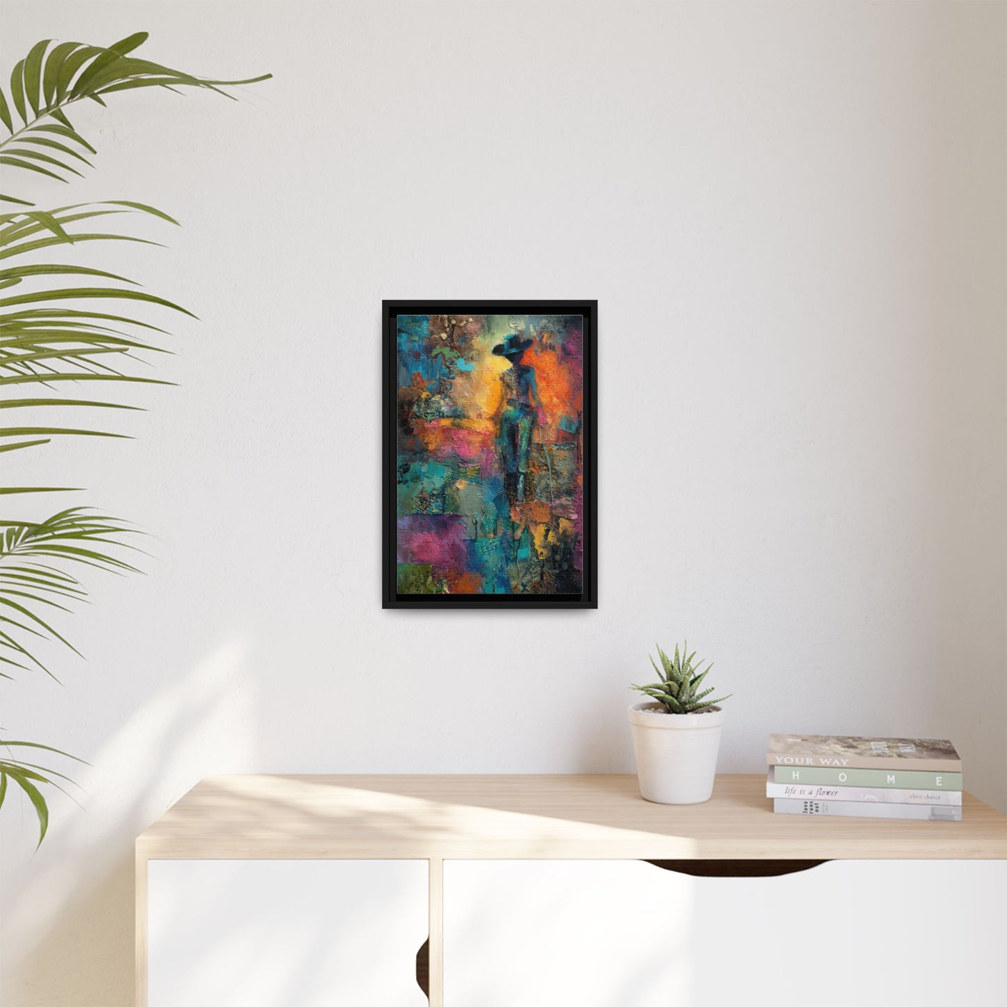Abstract Cowgirl Art | Colorful Canvas Artwork