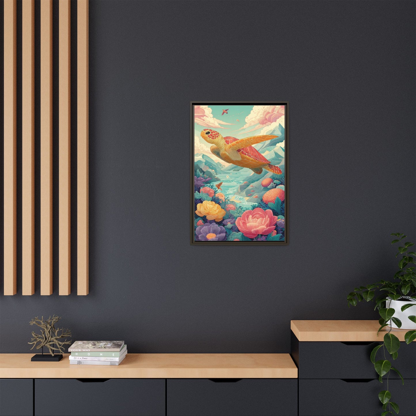 Vibrant Turtle Art | Whimsical Nature Illustration