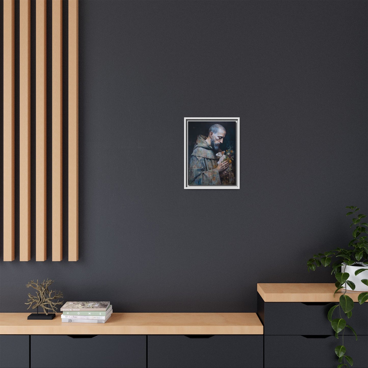 Saint Francis and Rabbit Artwork - Nature Inspired Wall Art