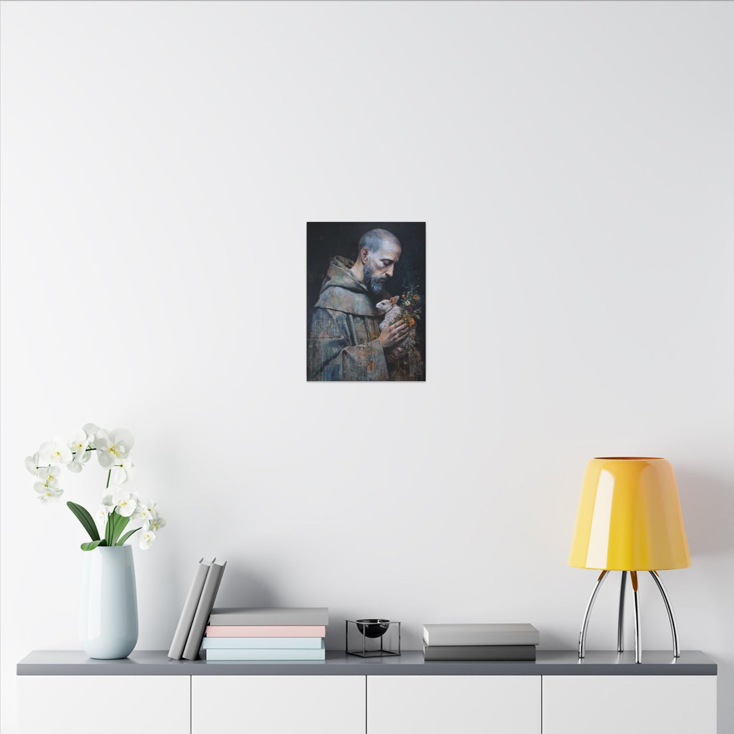 Saint Francis and Rabbit Artwork - Nature Inspired Wall Art