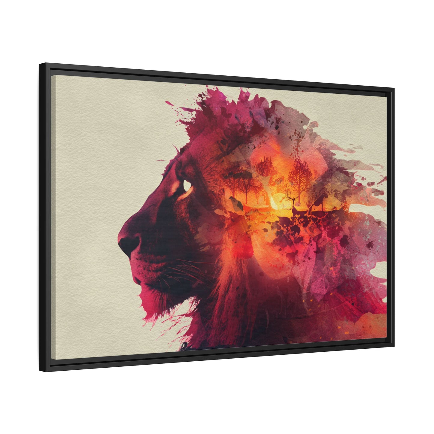 Majestic Lion Watercolor Art | Vibrant Animal Portrait
