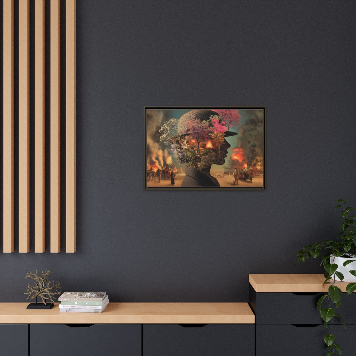 Surreal Botanical Portrait Art | Unique Digital Illustration
