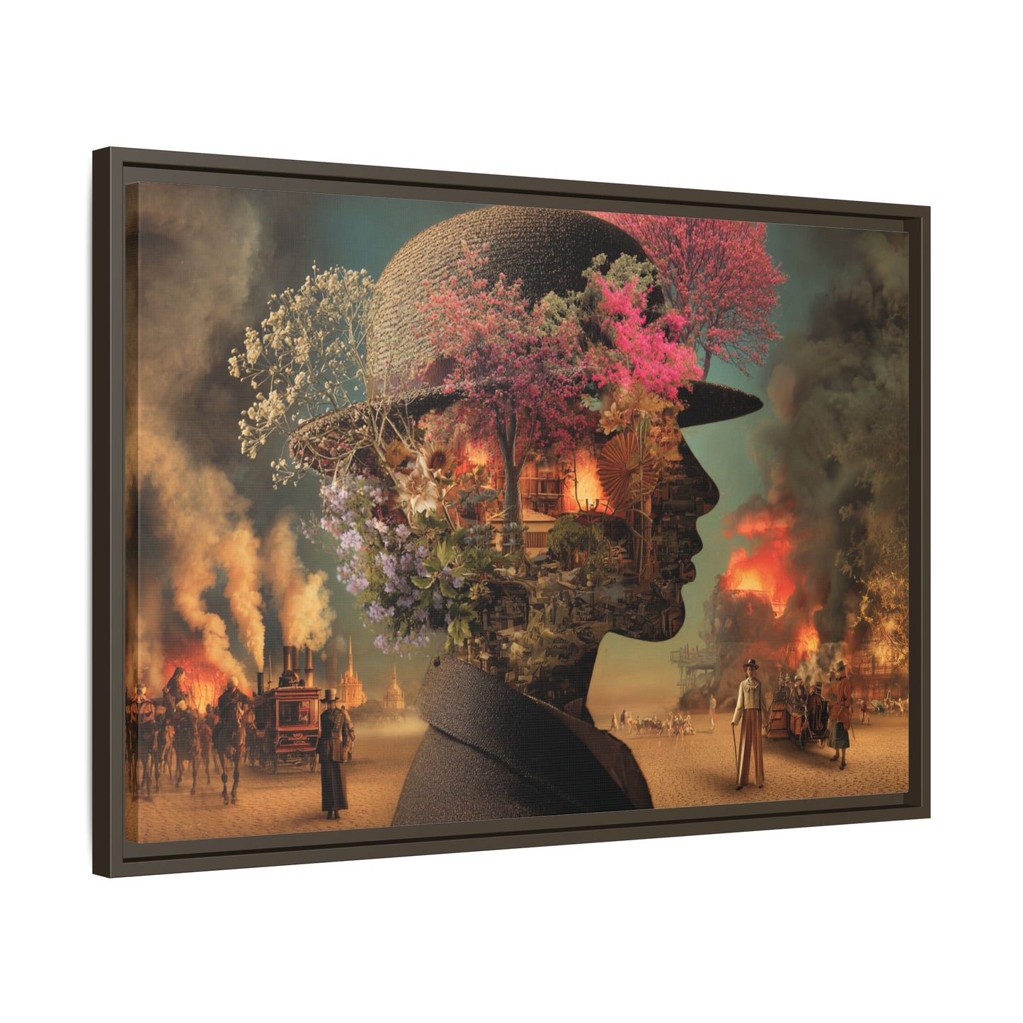 Whimsical Floral Silhouette Art Print | Living Room Décor