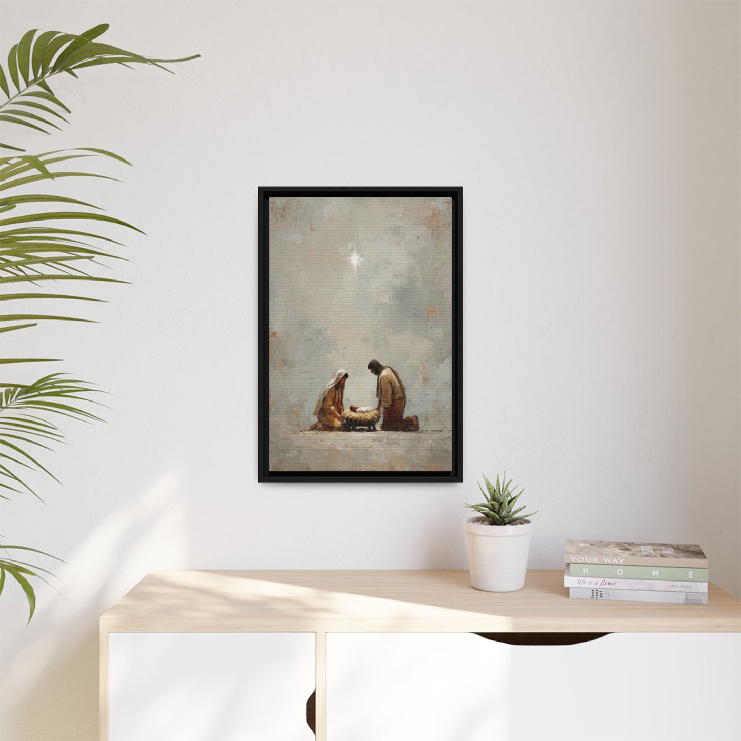 Nativity Scene Art Print - Warm Family Vibes