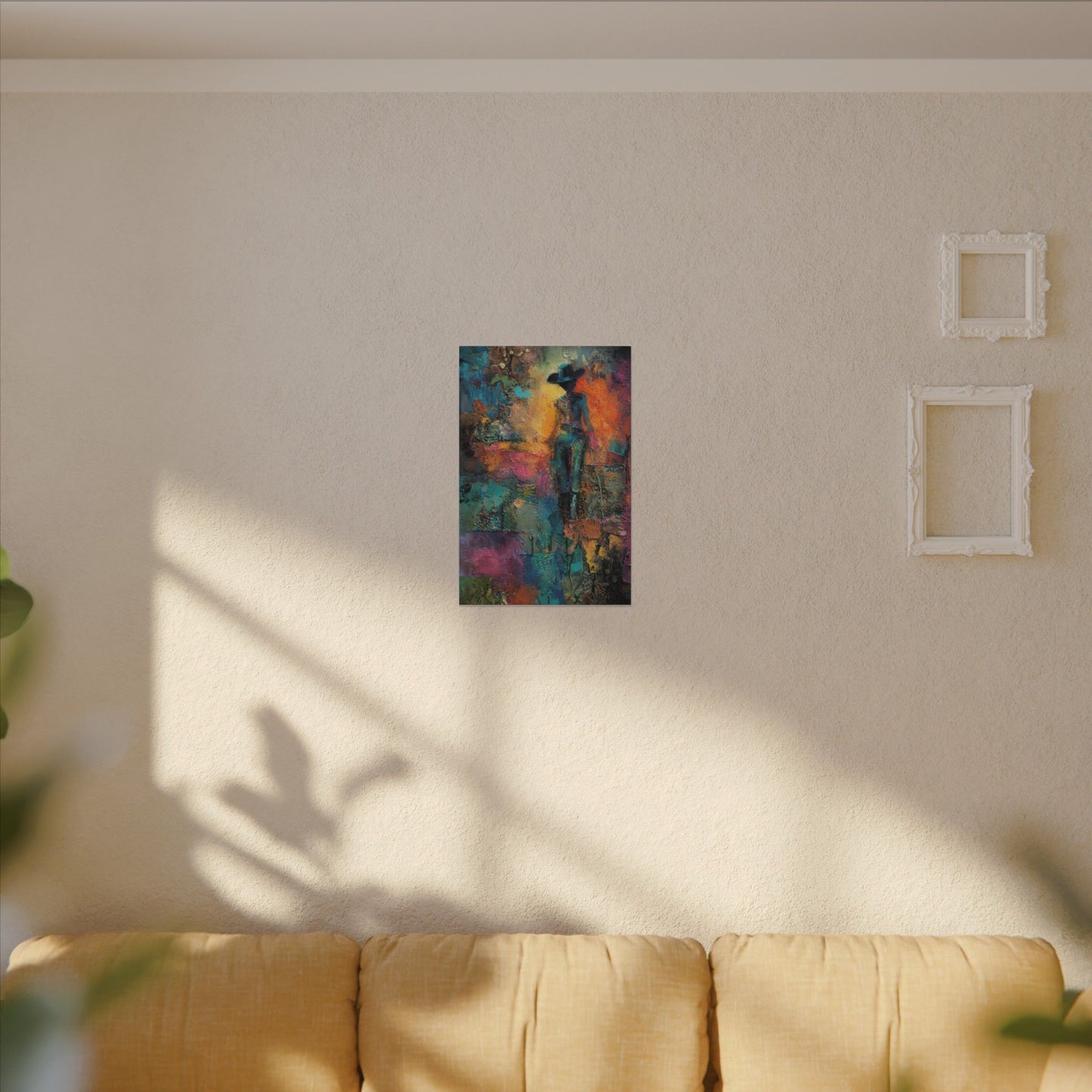 Abstract Cowgirl Art | Colorful Canvas Artwork