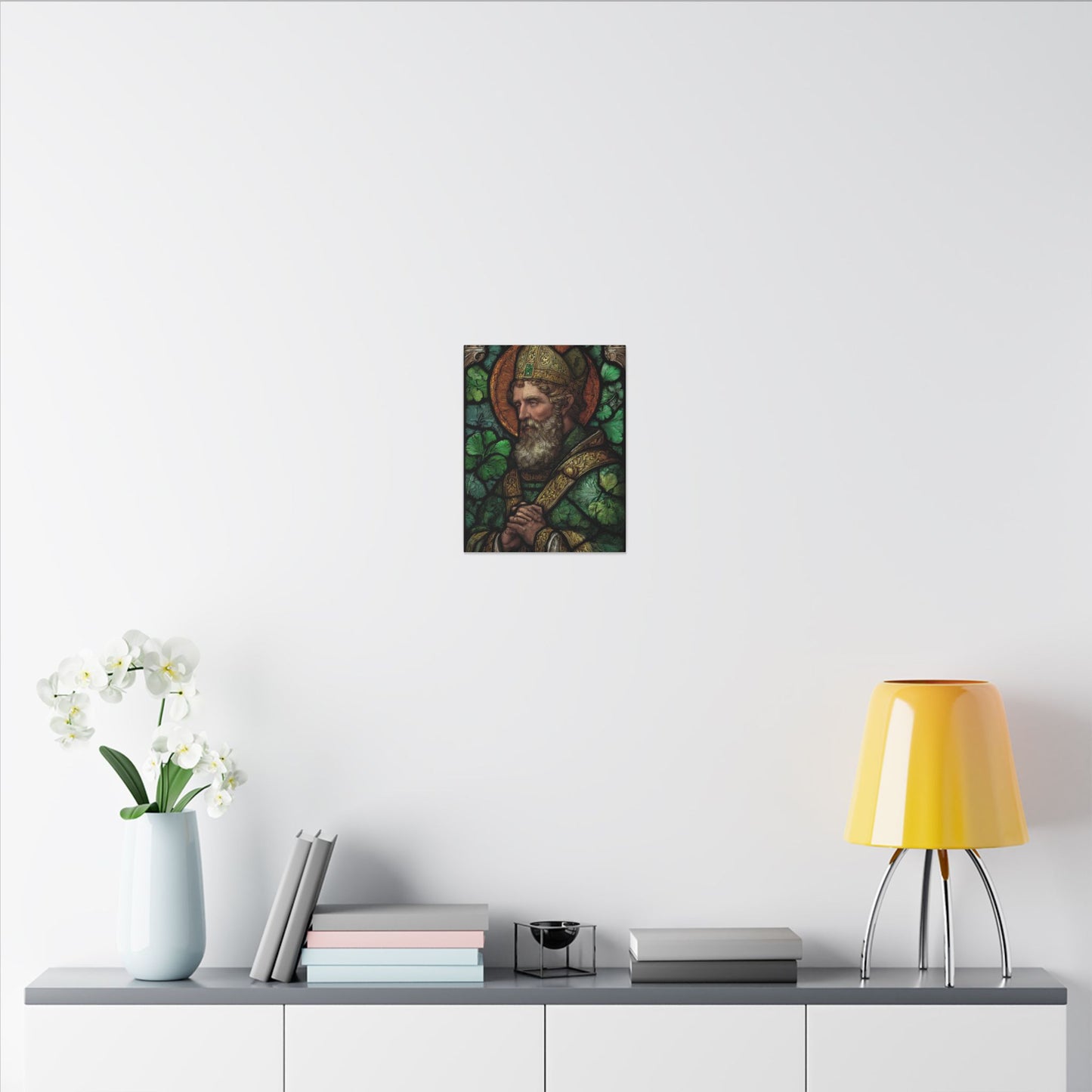 Saint Artwork | Irish Heritage Art | Traditional Green Tones