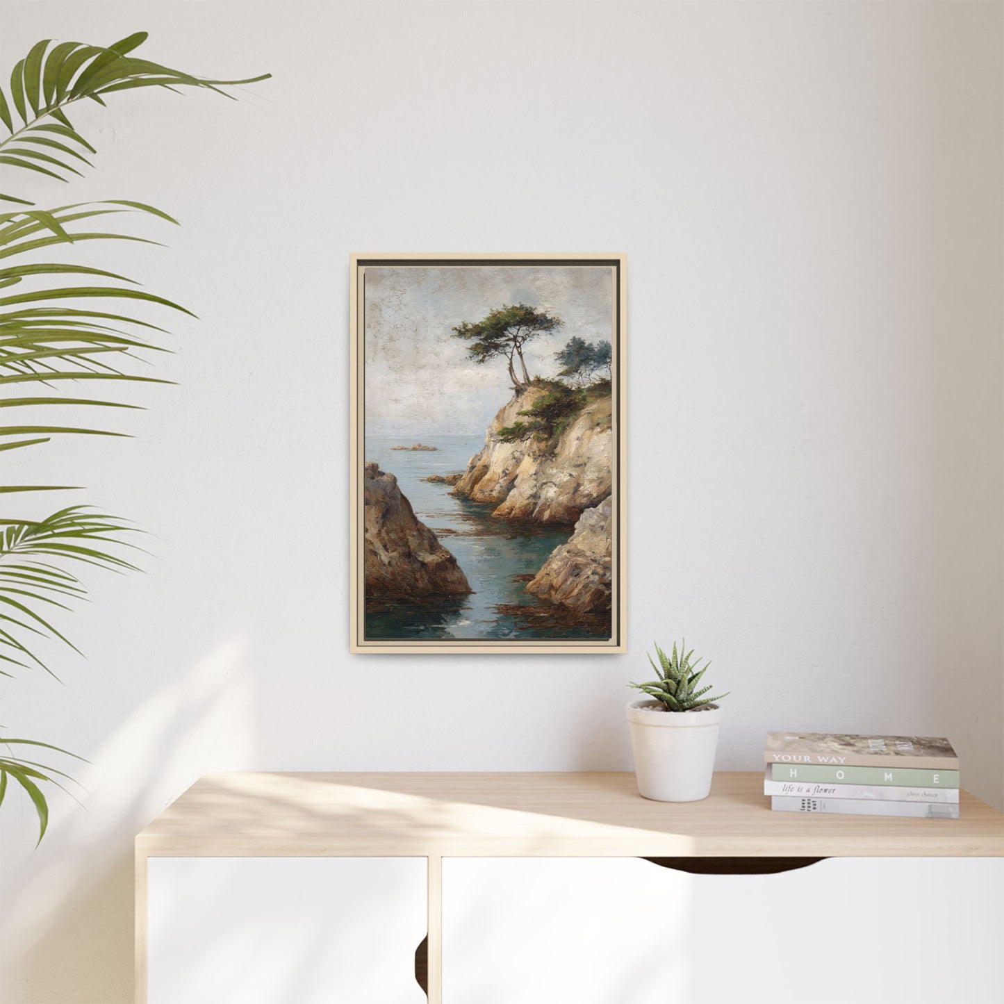 Serene Seaside Landscape Art - Tranquil Coastal Decor