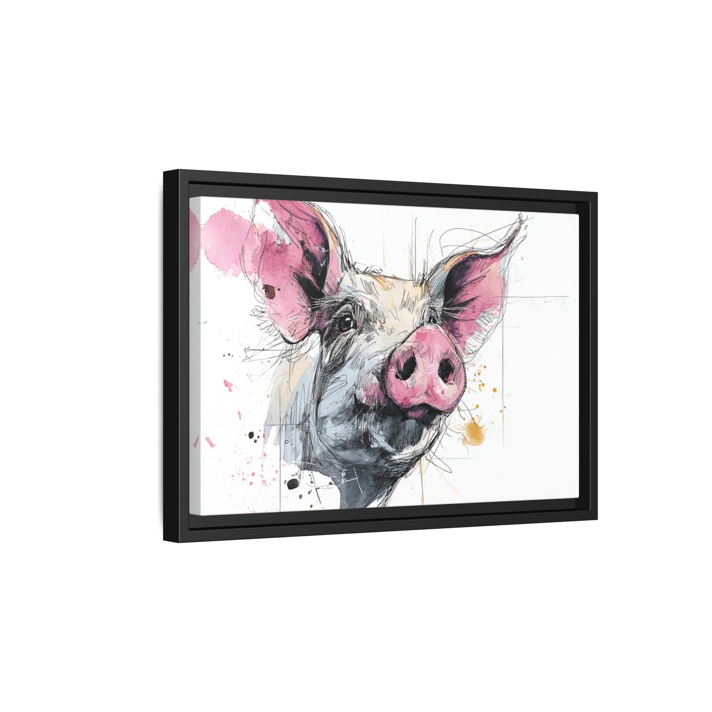 Whimsical Pig Art Print - Playful Farmhouse Decor