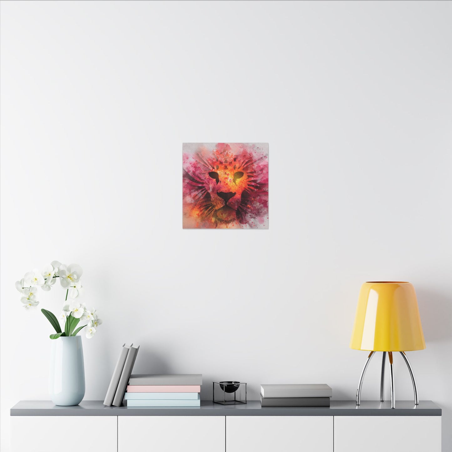 Vibrant Lion Watercolor Artwork | Animal Portrait