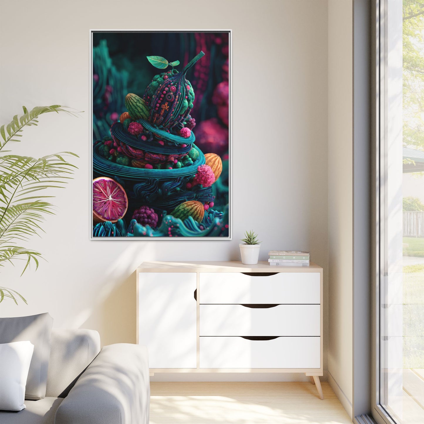 Surreal Fruit Fantasy Art - Vibrant Digital Design