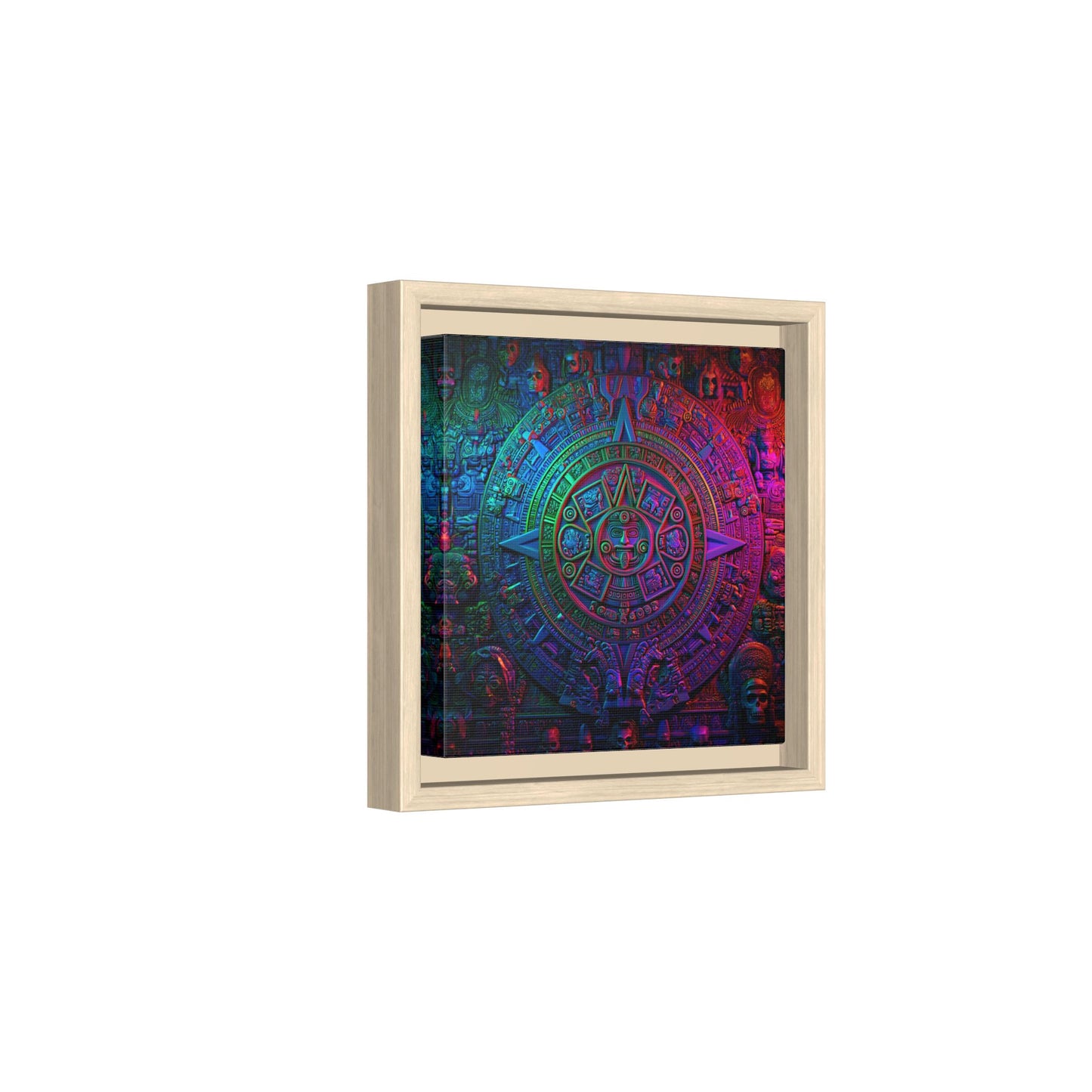 Aztec Mandala Wall Art - Colorful Cultural Decor