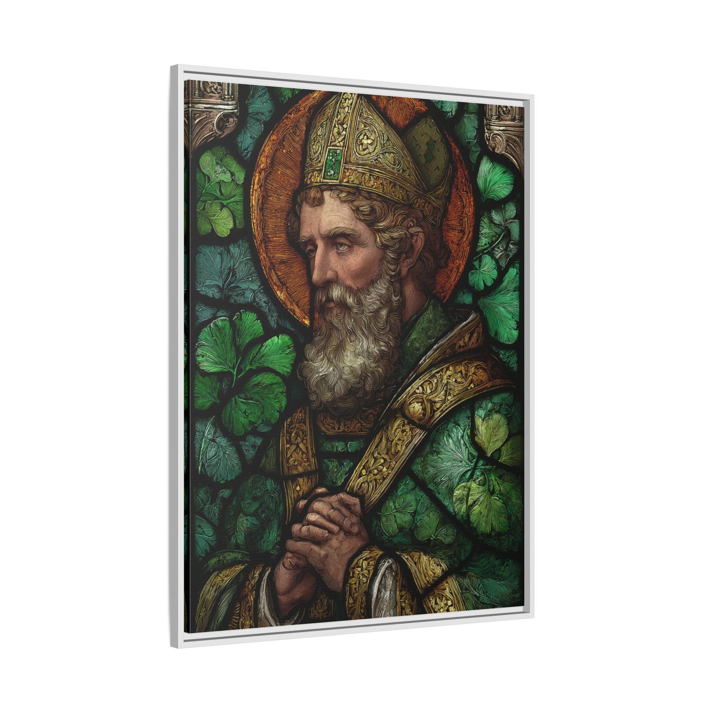 Saint Artwork | Irish Heritage Art | Traditional Green Tones