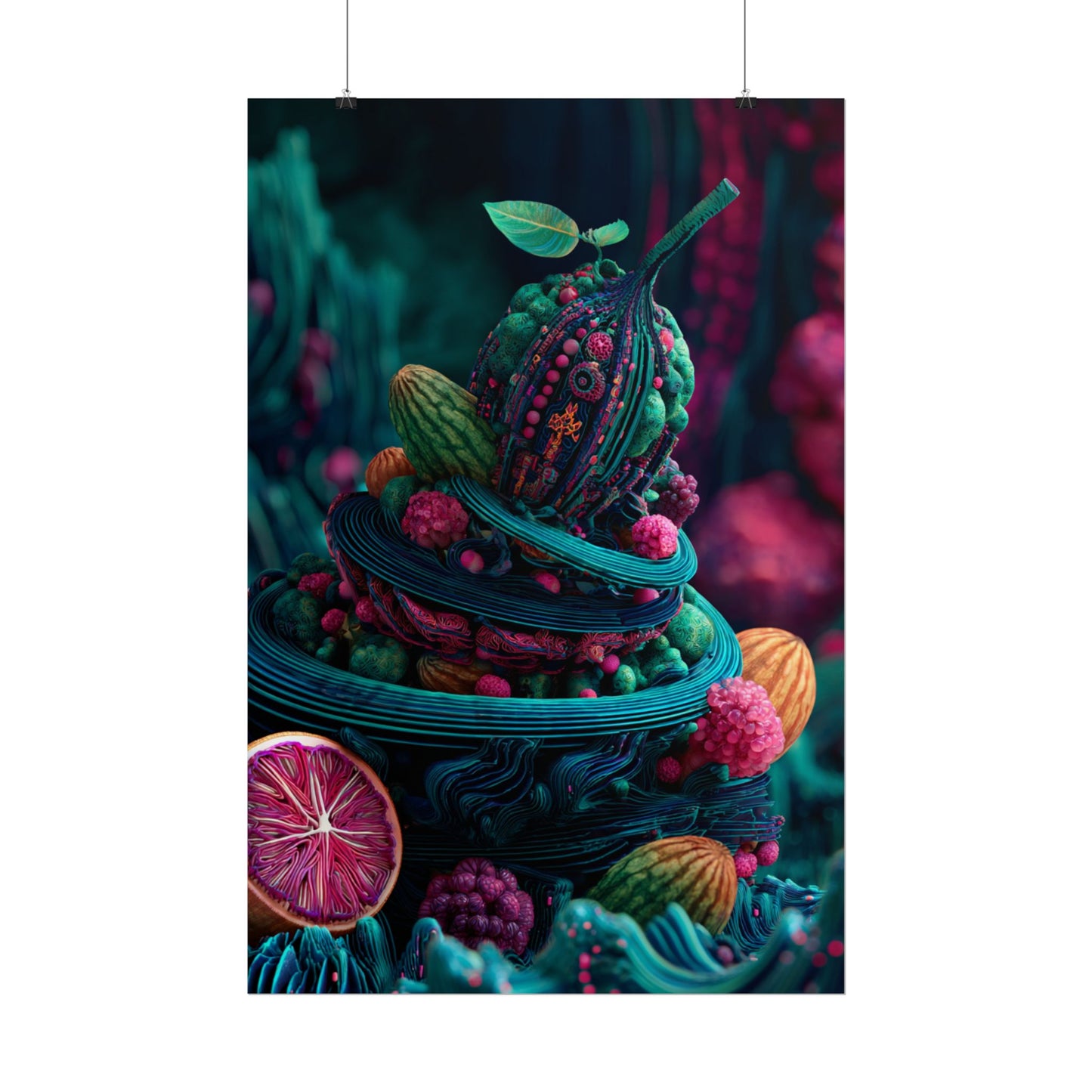 Surreal Fruit Fantasy Art - Vibrant Digital Design