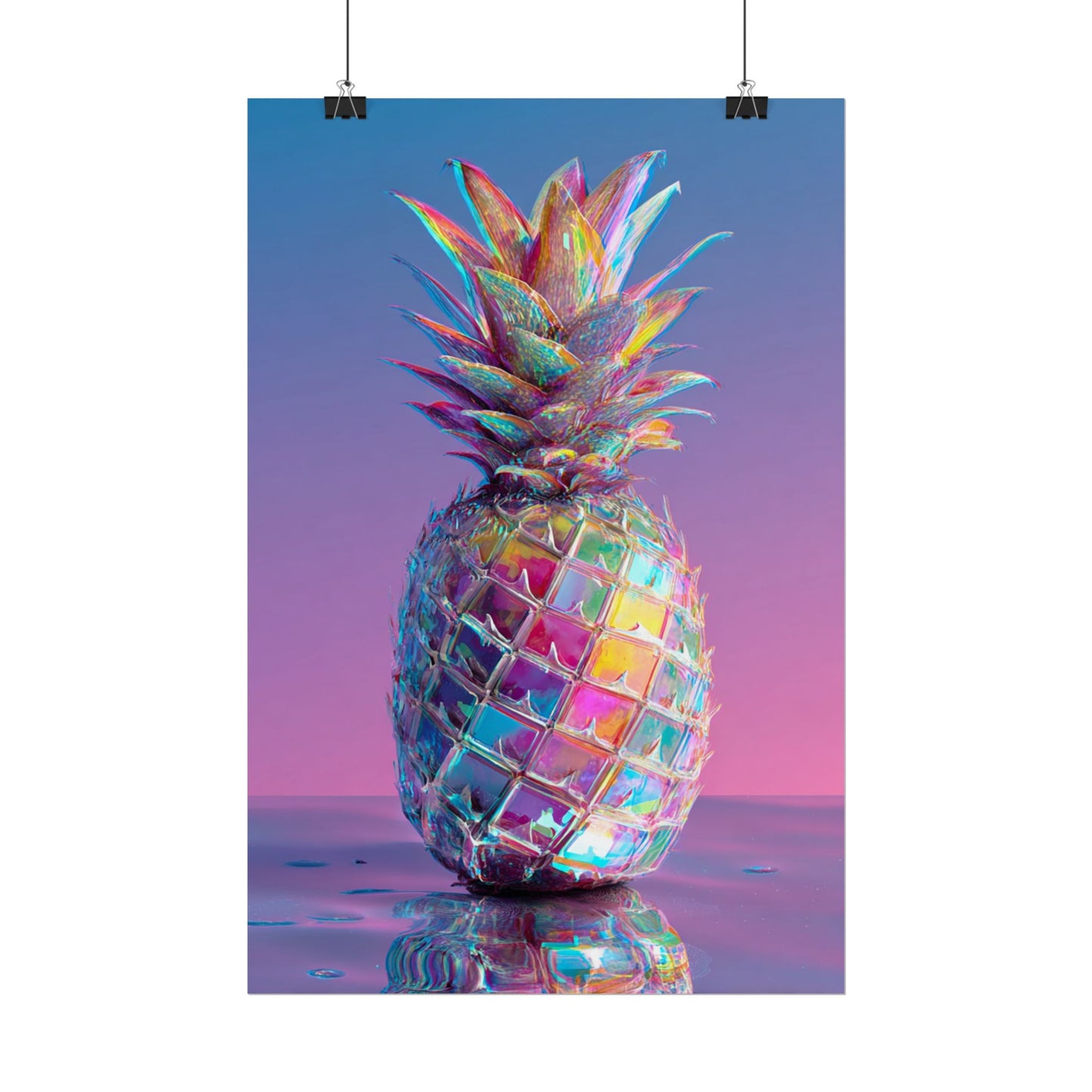 Colorful Pineapple Canvas Art | Abstract Tropical Design