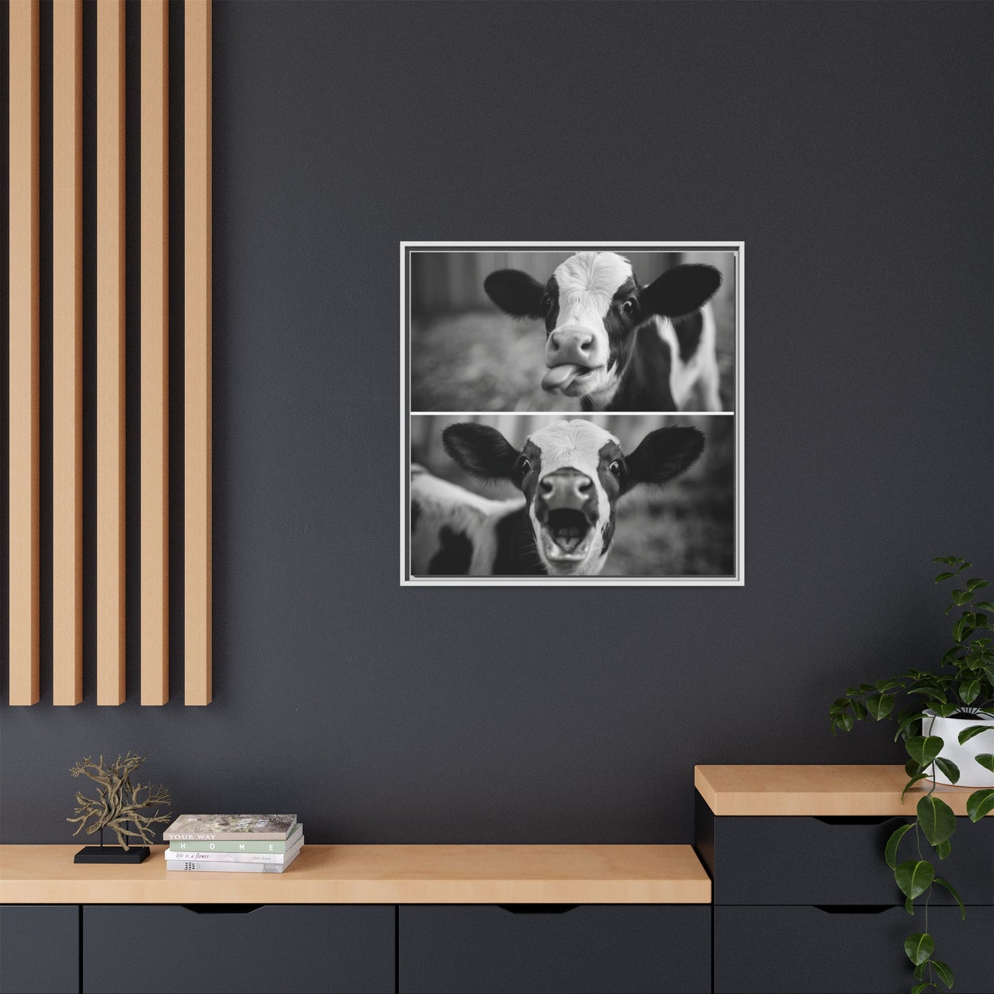 Whimsical Cow Photography | Black and White Animal Art