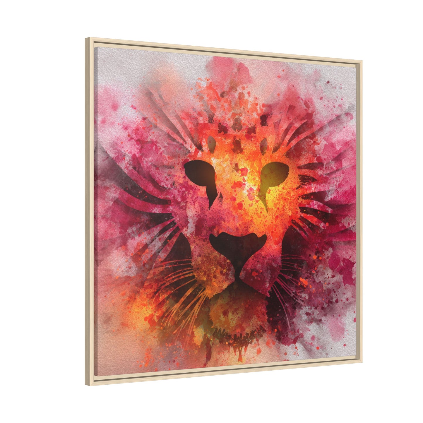 Vibrant Lion Artwork – Bold Watercolor Print