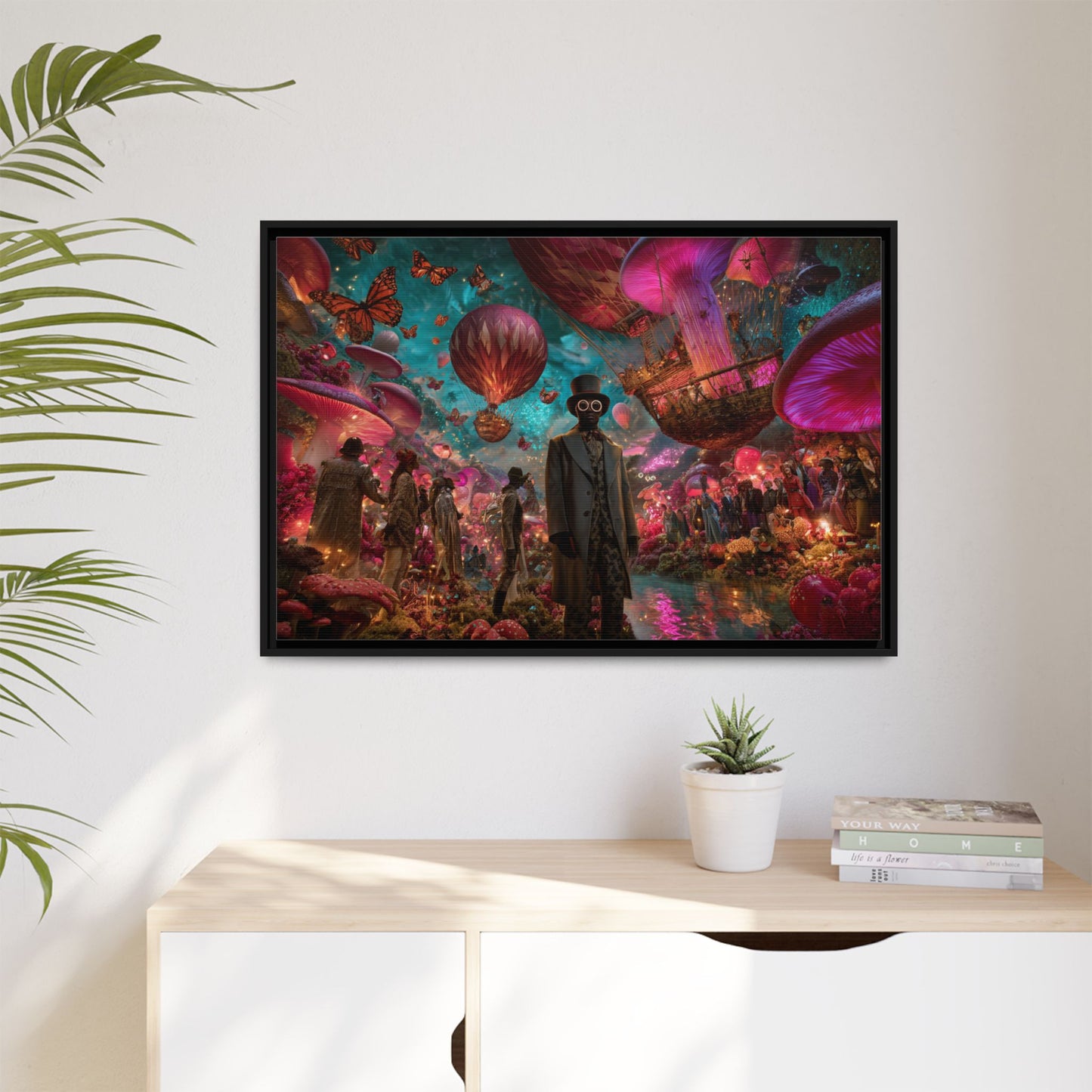 Whimsical Hot Air Balloon Fantasy Artwork | Surreal Landscape