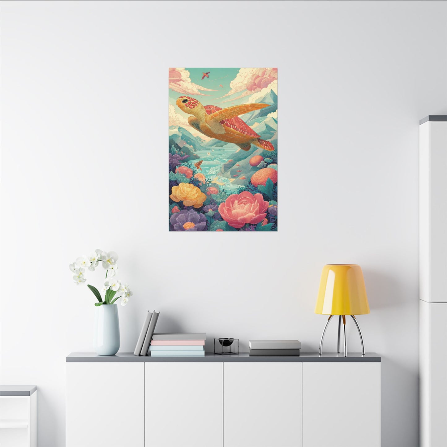 Vibrant Turtle Art | Whimsical Nature Illustration