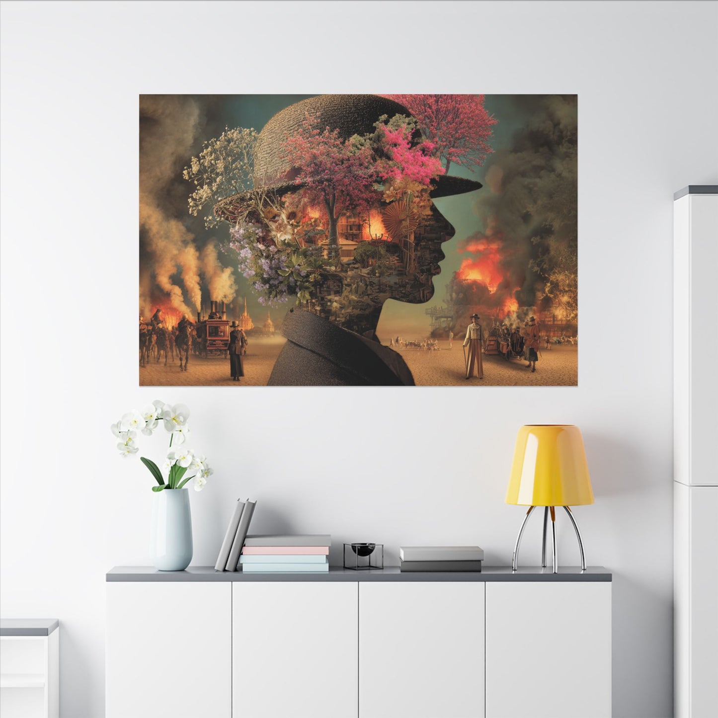 Surreal Botanical Portrait Art | Unique Digital Illustration
