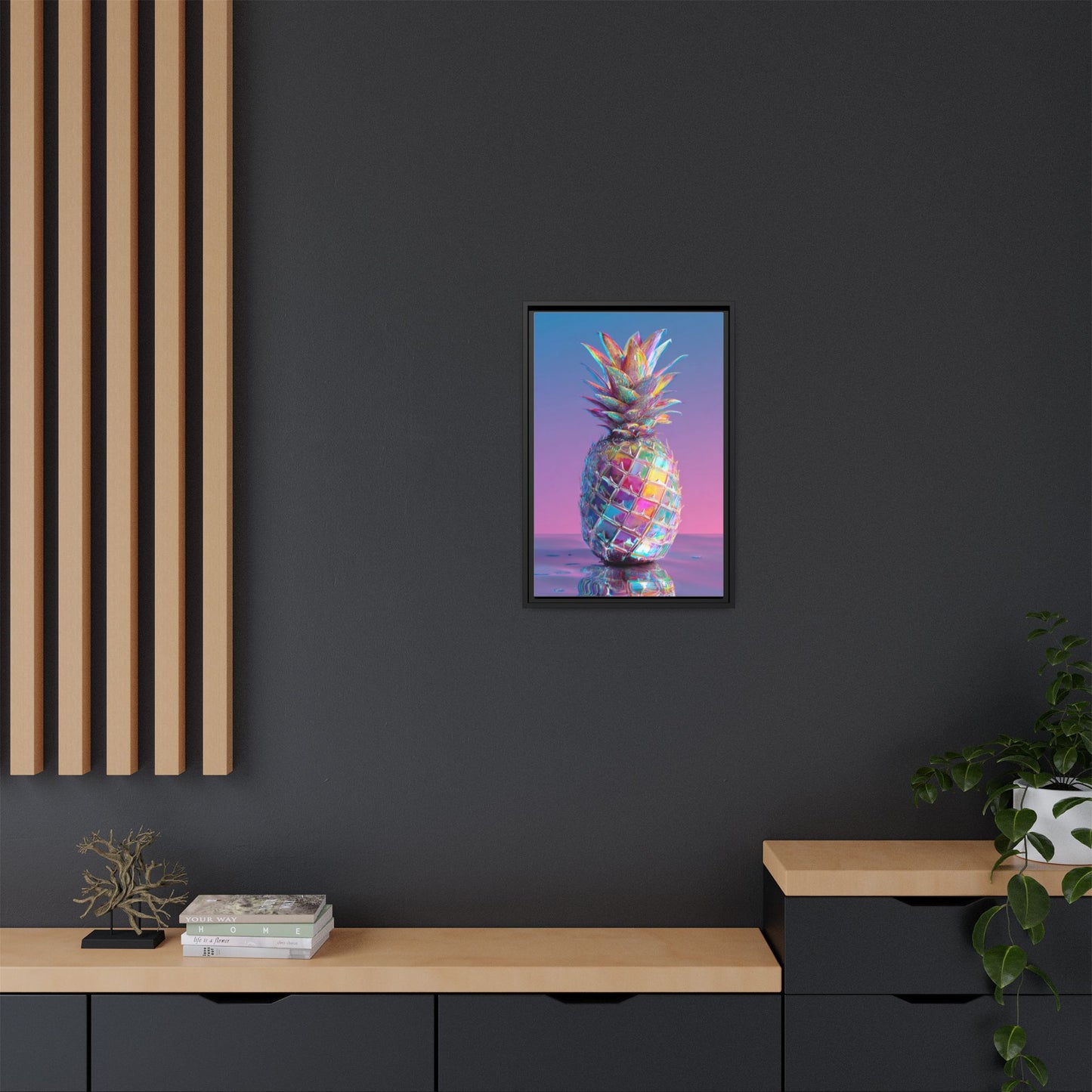 Colorful Pineapple Canvas Art | Abstract Tropical Design