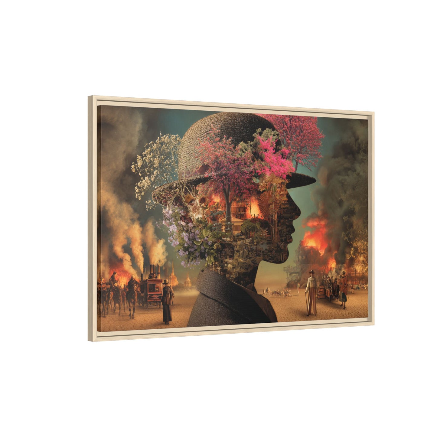 Surreal Botanical Portrait Art | Unique Digital Illustration