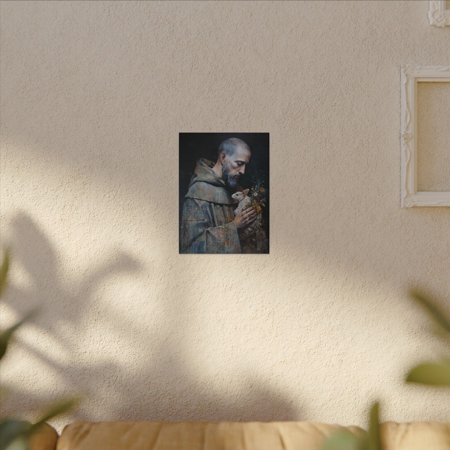 Saint Francis and Rabbit Artwork - Nature Inspired Wall Art