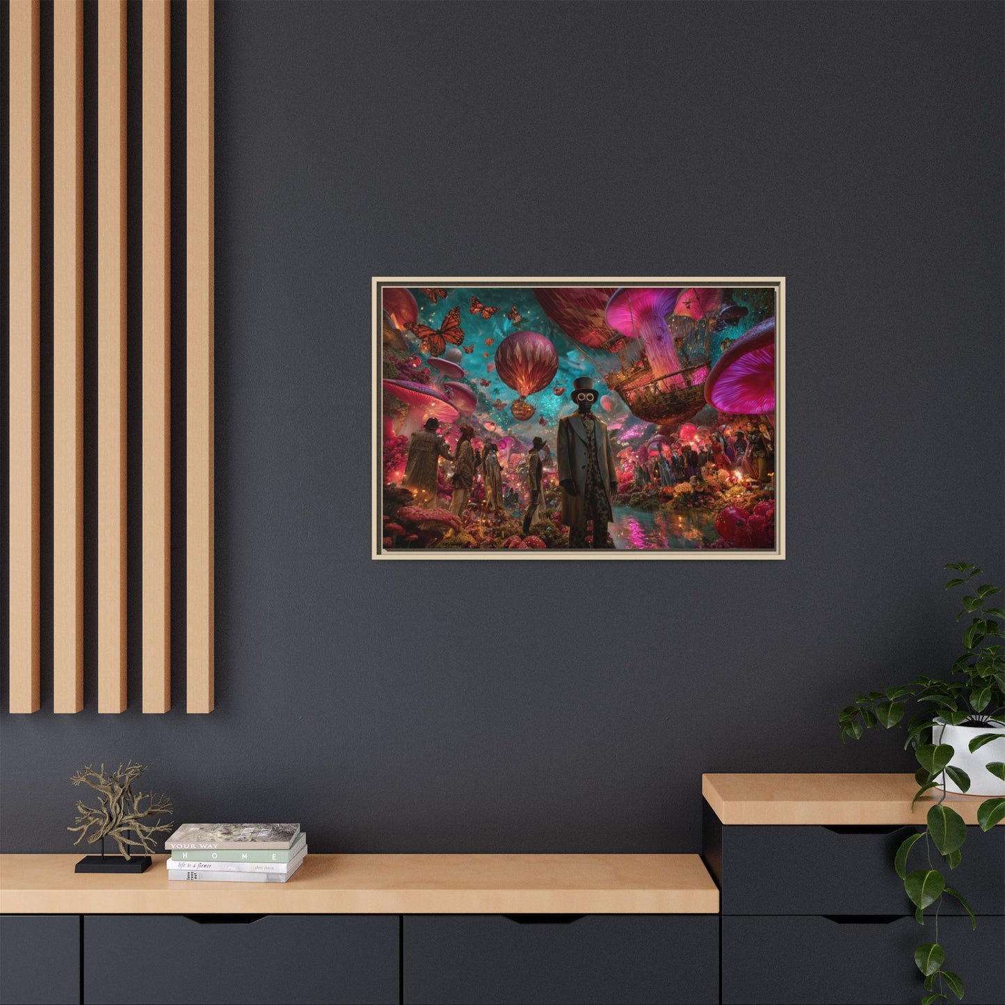 Whimsical Hot Air Balloon Fantasy Artwork | Surreal Landscape