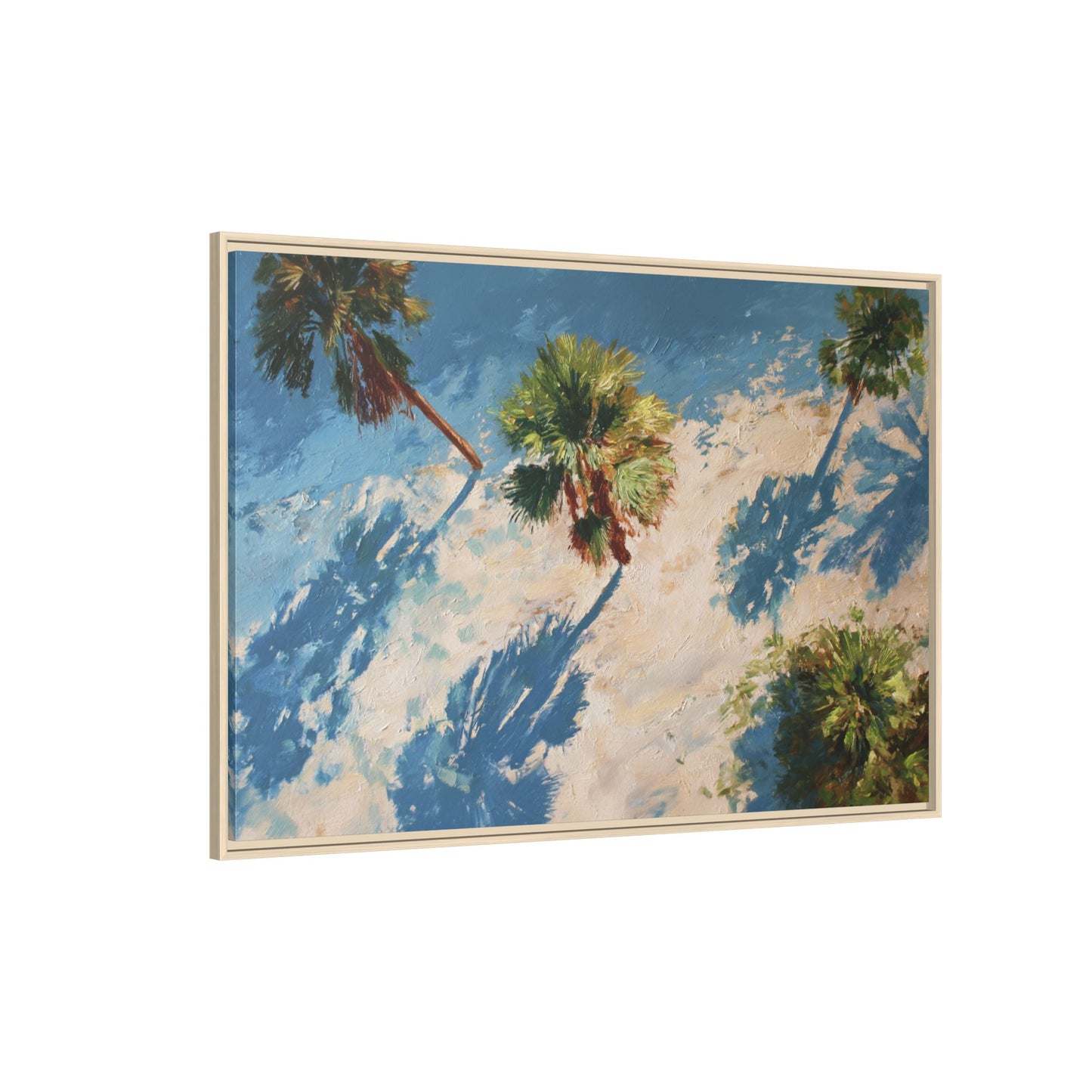Tropical Palm Trees Artwork | Vibrant Coastal Landscape
