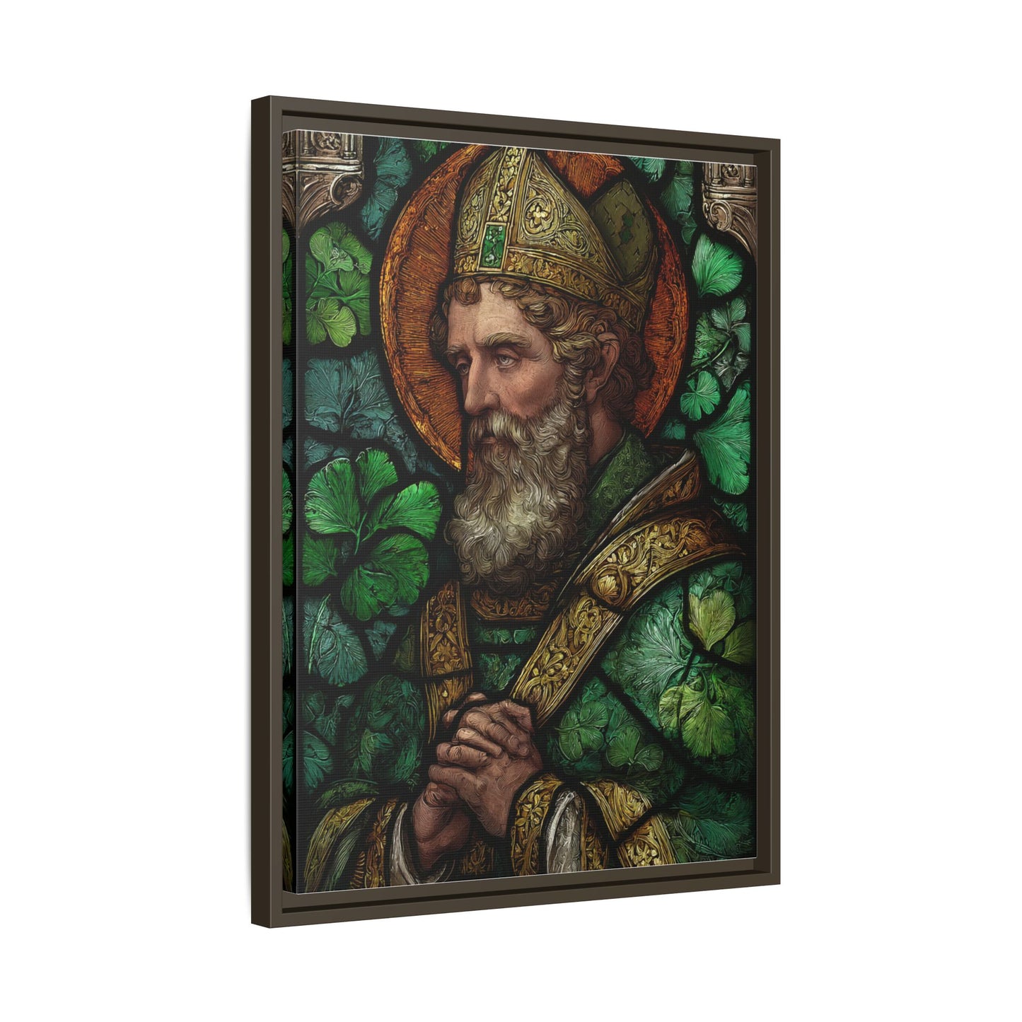 Saint Artwork | Irish Heritage Art | Traditional Green Tones