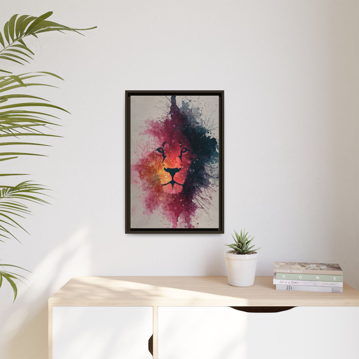 Majestic Lion Watercolor Art | Vibrant Animal Portrait