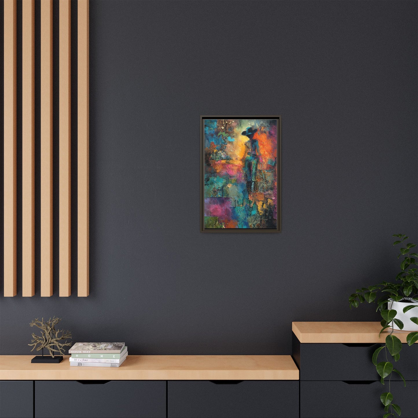 Abstract Cowgirl Art | Colorful Canvas Artwork