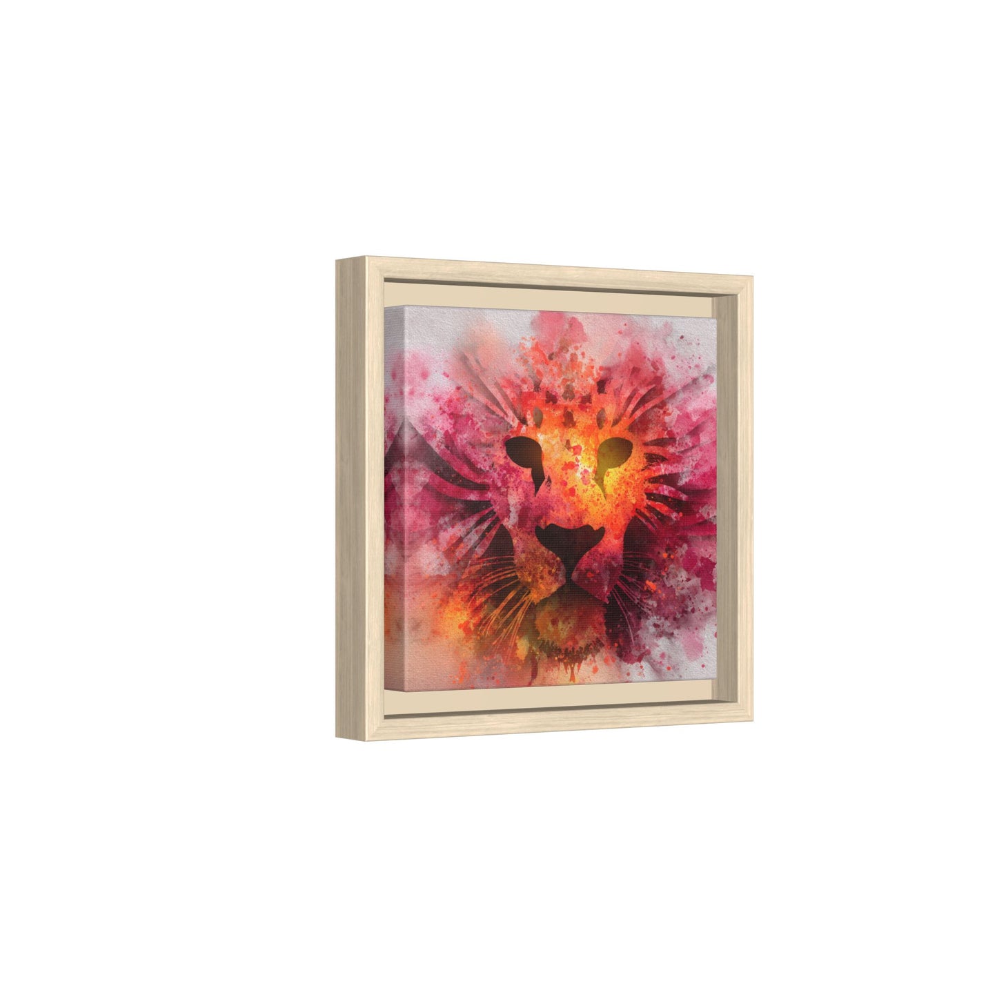 Vibrant Lion Artwork – Bold Watercolor Print
