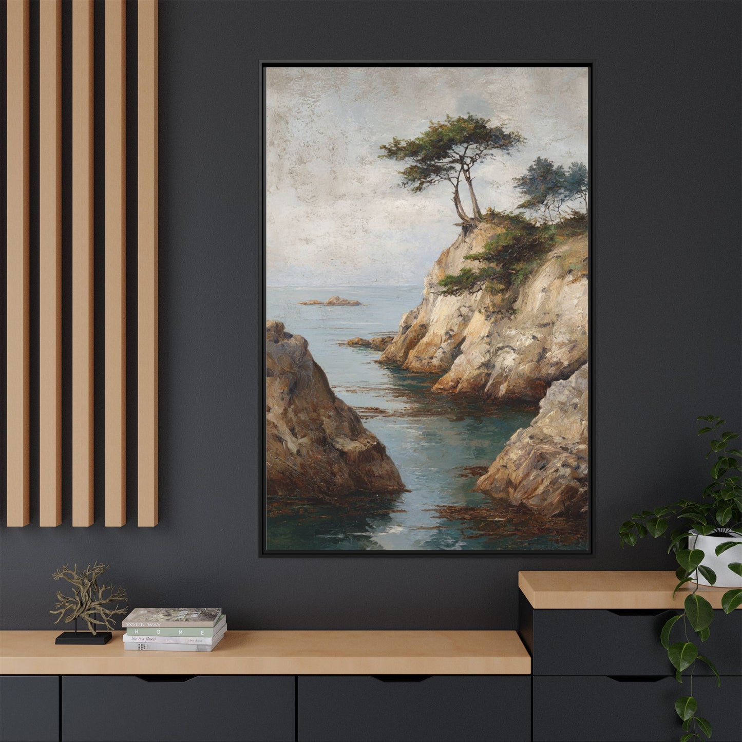 Tranquil Coastal Landscape Art - Soothing Wall Decor